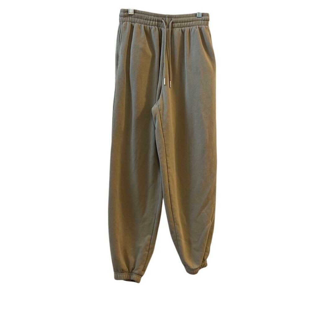 H&M Women's XS Beige Jogger Pants Tapered Casual Elastic Waist